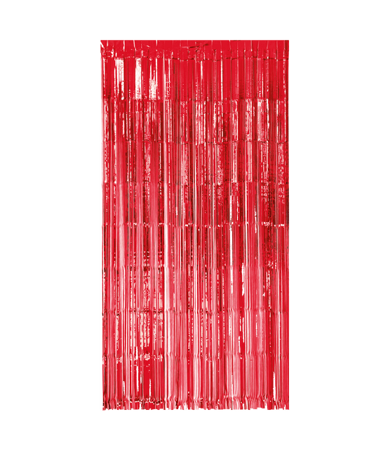 Rood Deurgordijn 2m - Partywinkel - 8716764236679