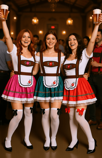 Rood Dirndl Jurk Oktoberfest Fay van Partychimp koop je bij Partywinkel