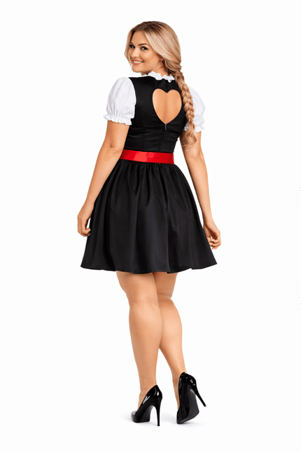 Rood Dirndl Jurk Oktoberfest Rosalie van Partychimp koop je bij Partywinkel