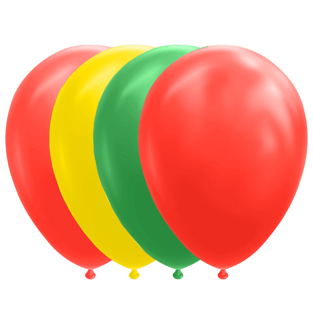 Rood Geel Groene Ballonnen 30cm 10st van WeFiesta koop je bij Partywinkel