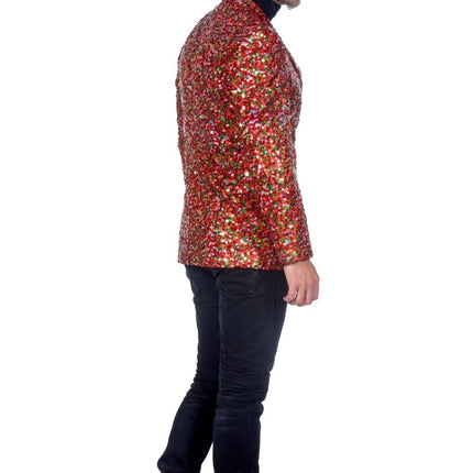 Rood Groene Blazer Heren Pailletten van Wilbers & Wilbers koop je bij Partywinkel