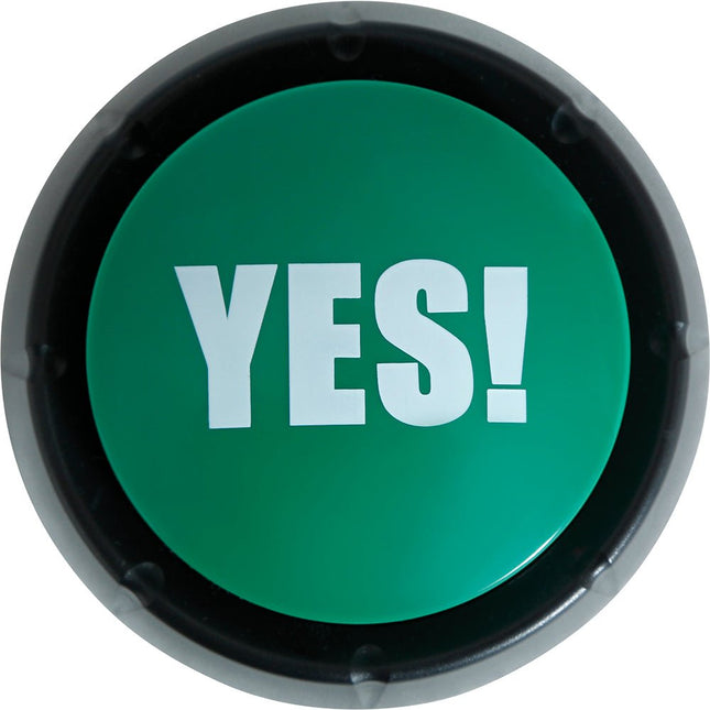 Rood Groene Button Yes! No! 9cm 2st - Partywinkel - 8434077272381