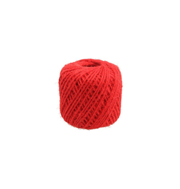 ROOD JUTE LINT 2 MM X 30 M van CHAKS koop je bij Partywinkel