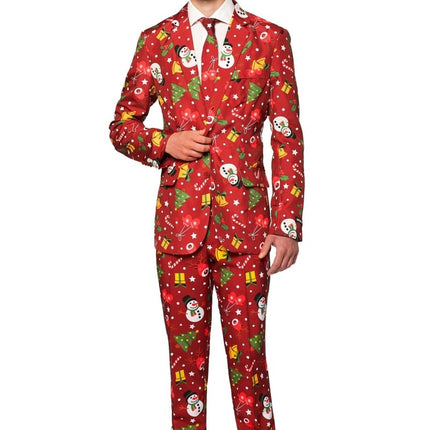 Rood Pak Kerstmis Met Licht van Suitmeister koop je bij Partywinkel