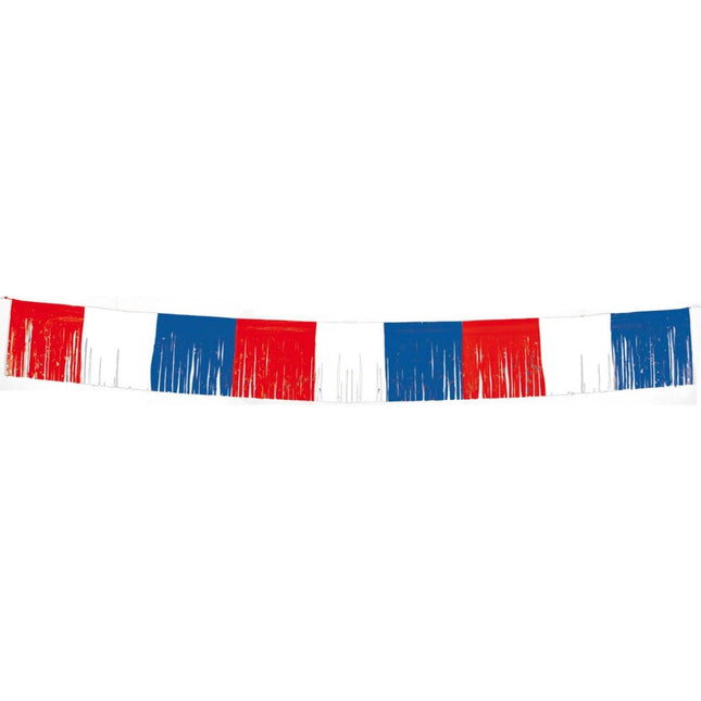 Rood Wit Blauw Slinger Franje XL 5m - Partywinkel - 8714572306904