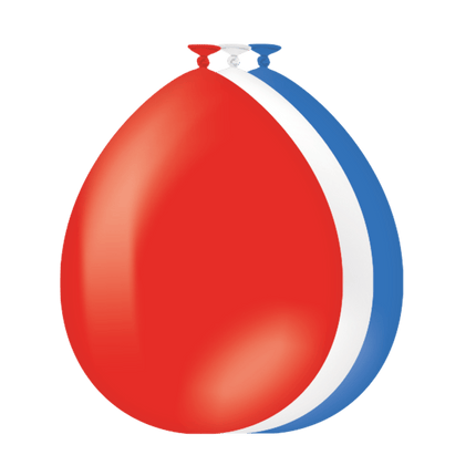 Rood Wit Blauwe Ballonnen 30cm 10st - Partywinkel - 8716764242434