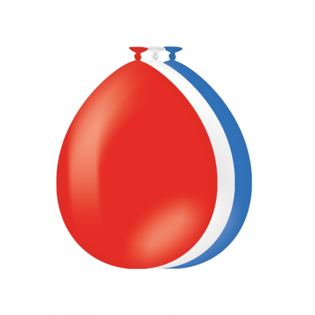 Rood Wit Blauwe Ballonnen 30cm 50st van Paper Dreams koop je bij Partywinkel