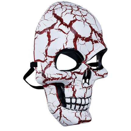 Rood Witte Halloween Masker Schedel van Fiestas Guirca koop je bij Partywinkel