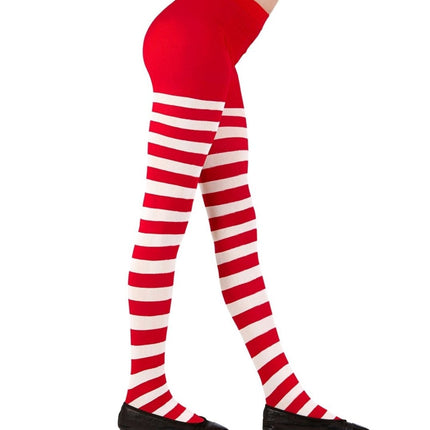 Rood Witte Panty Meisje van Widmann koop je bij Partywinkel