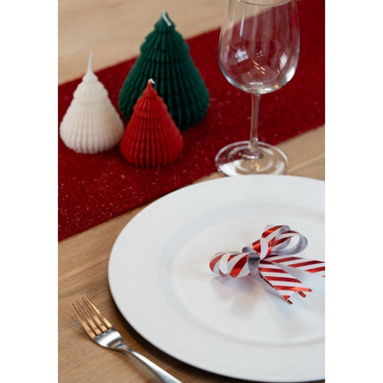 Rood Witte Strik Gestreept 11cm 3st van CHAKS koop je bij Partywinkel