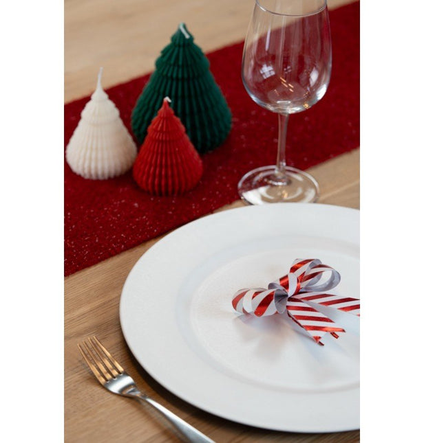 Rood Witte Strik Gestreept 11cm 3st van CHAKS koop je bij Partywinkel