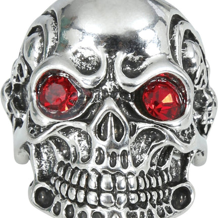 Rood Zilveren Ring Schedel van Fiestas Guirca koop je bij Partywinkel