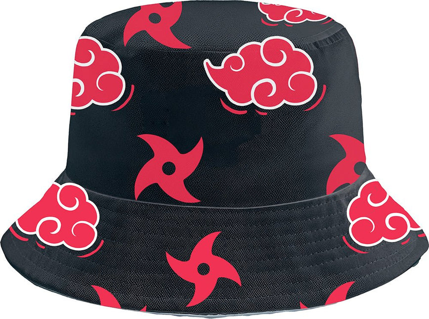 Rood Zwarte Bucket Hat - Partywinkel - 8434077137093