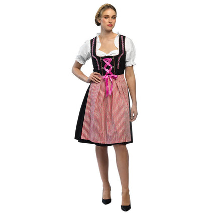 Rood Zwarte Dirndl Jurk Oktoberfest Dames van Boland koop je bij Partywinkel
