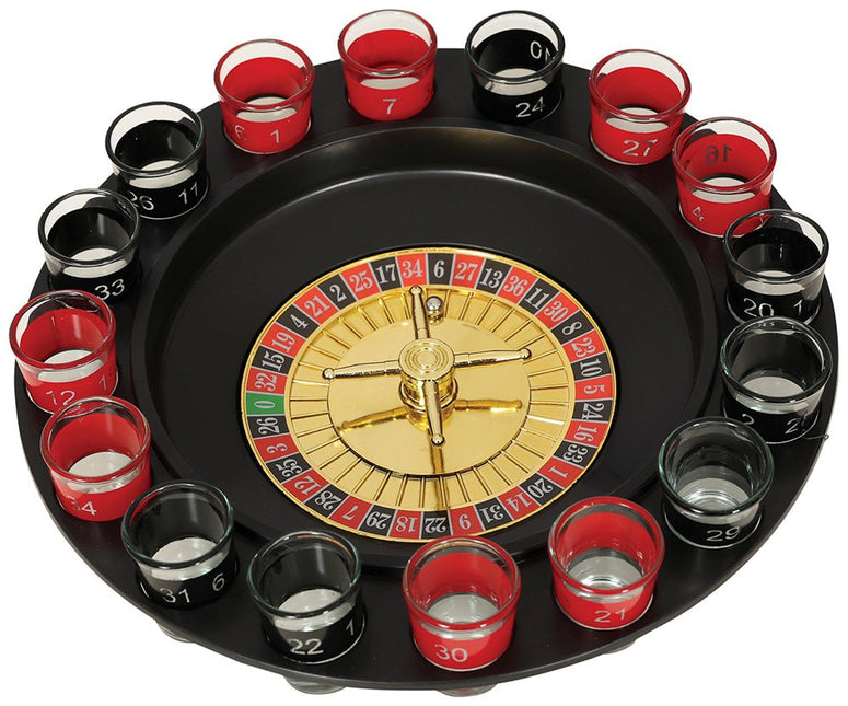 Rood Zwarte Drankspel 29cm 16 delig - Partywinkel - 8434077181690