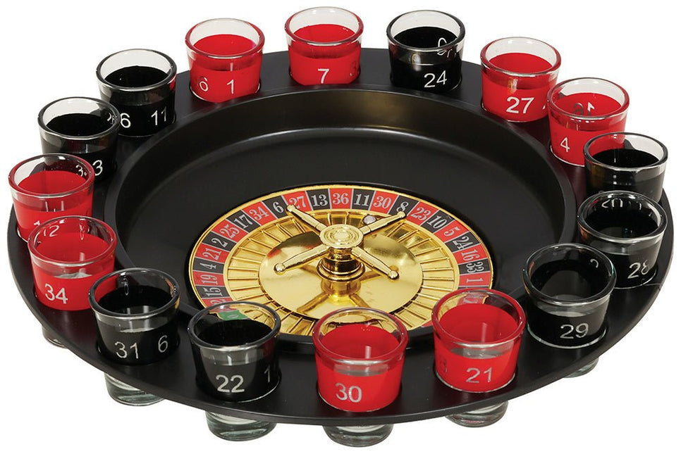 Rood Zwarte Drankspel 29cm 16 delig - Partywinkel - 8434077181690