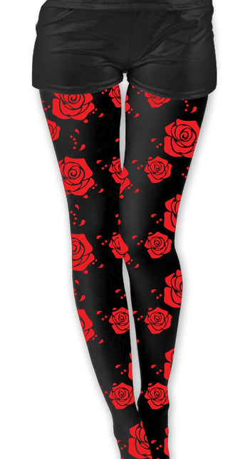 Rood Zwarte Panty Dames Rozen van Fiestas Guirca koop je bij Partywinkel