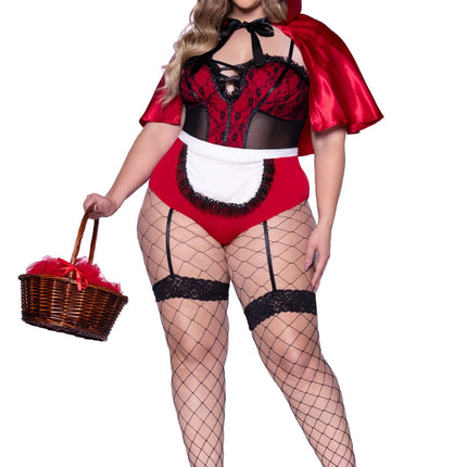Roodkapje Kostuum Dames Bodysuit Naughty Leg Avenue - Partywinkel - 714718562643