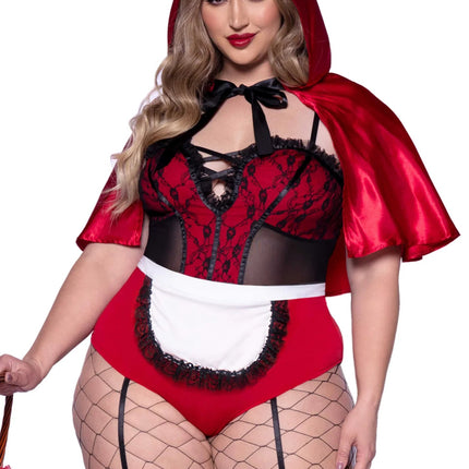 Roodkapje Kostuum Dames Bodysuit Naughty Leg Avenue - Partywinkel - 714718562643