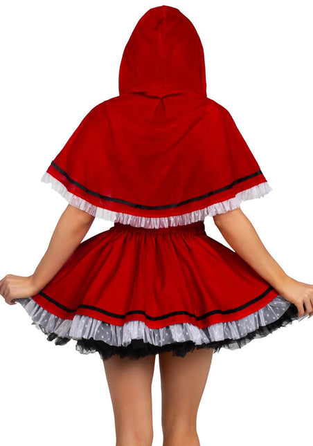 Roodkapje Kostuum Rood Wit Dames Leg Avenue - Partywinkel - 714718571515