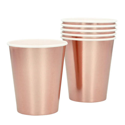 Rose Gouden Bekers Karton 6st van Boland koop je bij Partywinkel