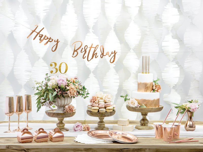 Rose Gouden Bordjes Karton 18cm 6st van Partydeco koop je bij Partywinkel