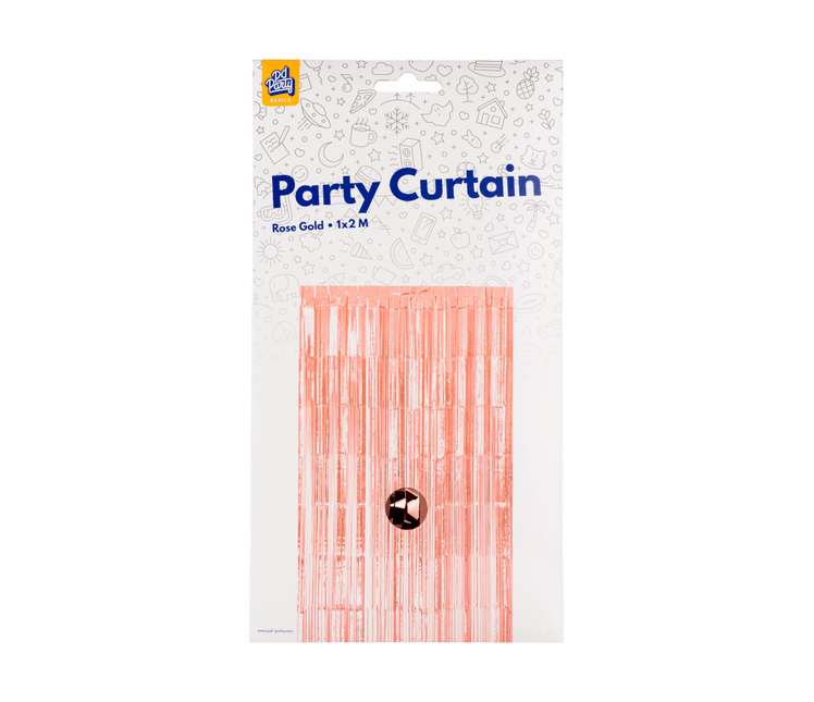 Rose Gouden Deurgordijn 2m - Partywinkel - 8716764236495
