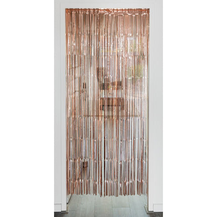 Rose Gouden Deurgordijn Metallic 2m van Boland koop je bij Partywinkel