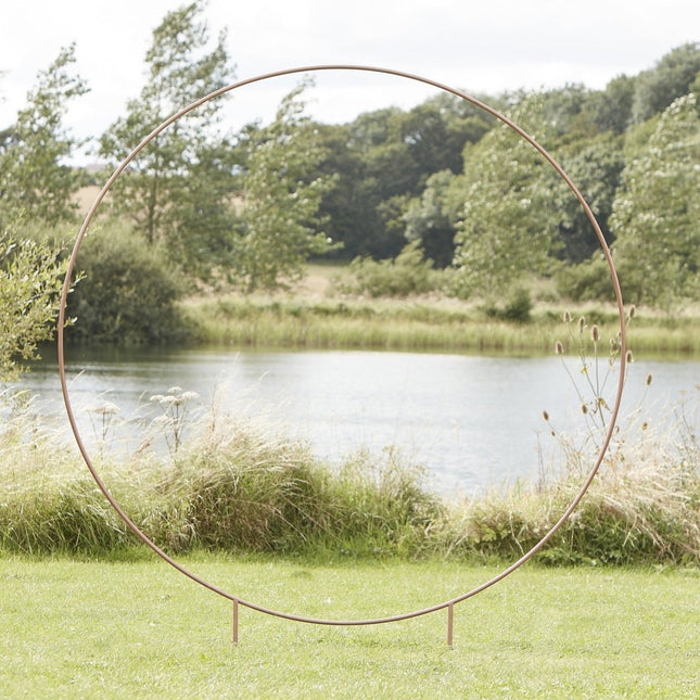 Rose Gouden Frame Rond 2m van Ginger Ray koop je bij Partywinkel