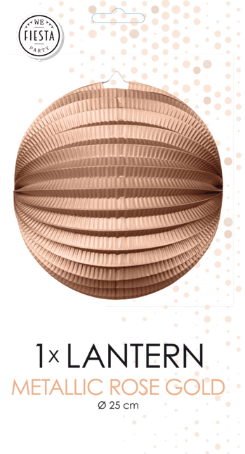 Rose Gouden Lampion Metallic 25cm van WeFiesta koop je bij Partywinkel