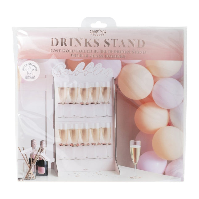 Rose Gouden Tafeldecoratie Prosecco Standaard 69cm van Ginger Ray koop je bij Partywinkel