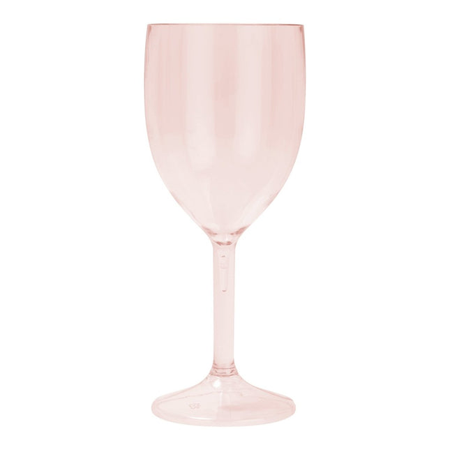 Rose Gouden Wijnglas Plastic 300ml 2st van Procos koop je bij Partywinkel