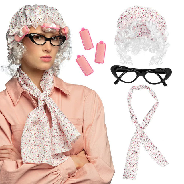 Roze Accessoireset Oma 4 delig - Partywinkel - 8712026332134