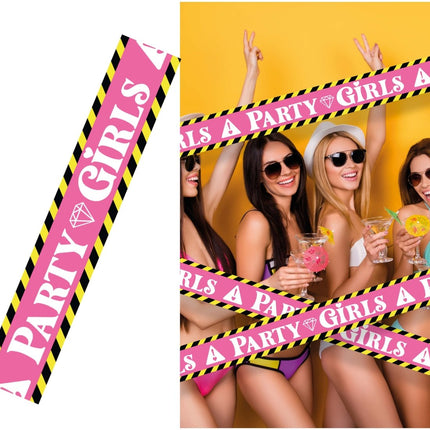 Roze Afzetlint Party Girls 6m - Partywinkel - 8434077312049