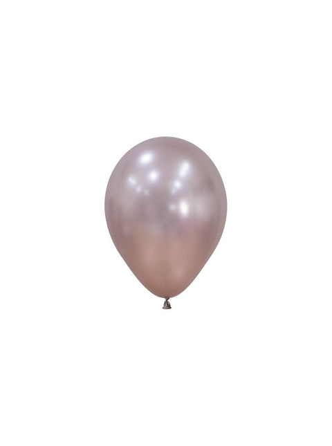 Roze Ballonnen metallic 12cm 50st van Sempertex koop je bij Partywinkel