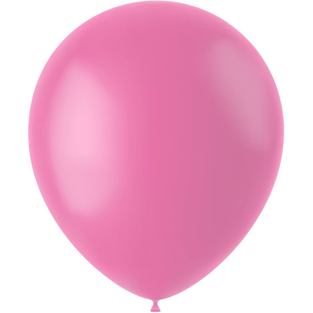 Roze Ballonnen Rosey Pink 33cm 10st van Folat koop je bij Partywinkel