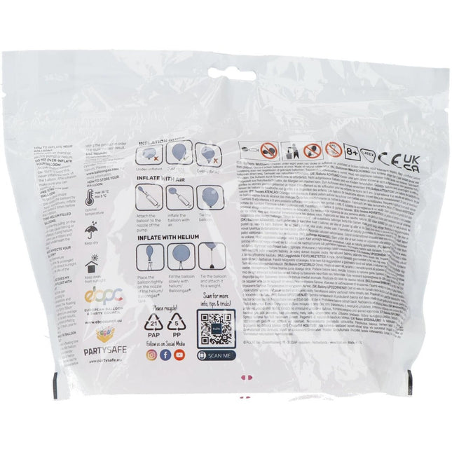 Roze Ballonnen Rosey Pink 33cm 50st van Folat koop je bij Partywinkel