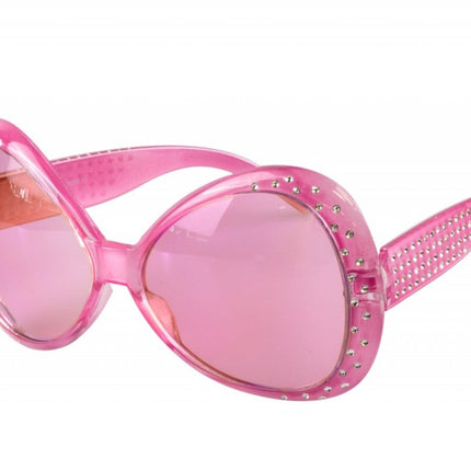 Roze Bril Glitter Steentjes van Wilbers & Wilbers koop je bij Partywinkel