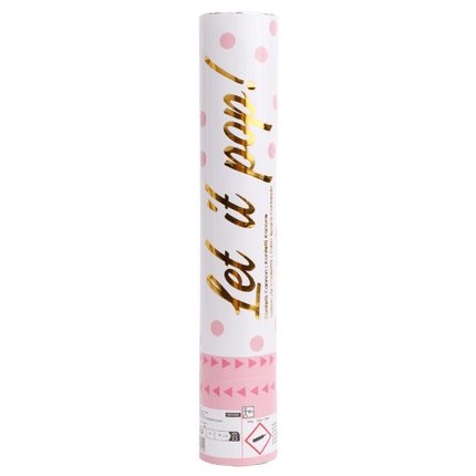 Roze Confetti Kanon 28cm van Riethmueller koop je bij Partywinkel