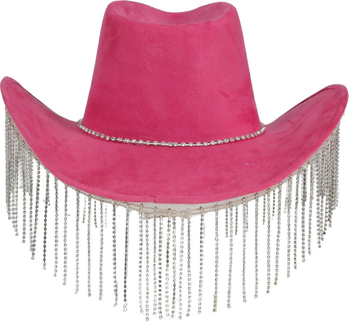Roze Cowboy Hoed Franjes van Fiestas Guirca koop je bij Partywinkel