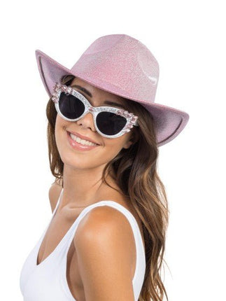 Roze Glitter Cowboyhoed van CHAKS koop je bij Partywinkel