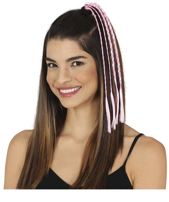 Roze Hair Extension 35cm 3st - Partywinkel - 8434077481400
