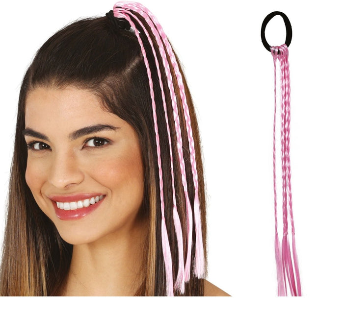 Roze Hair Extension 35cm 3st - Partywinkel - 8434077481400