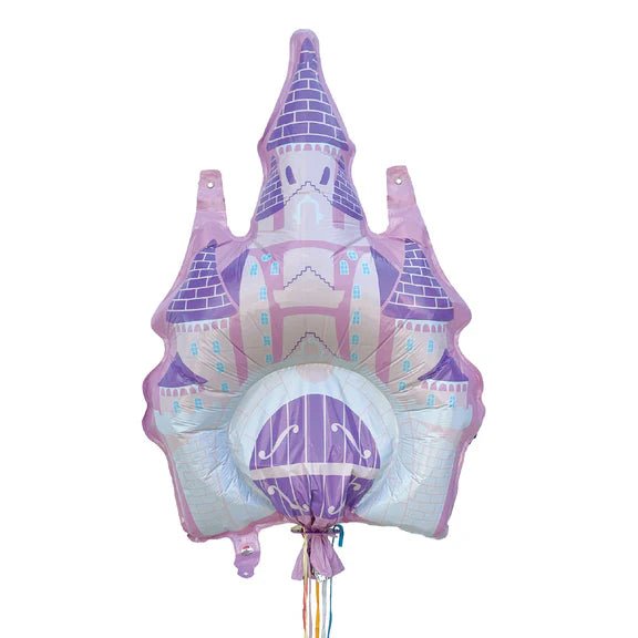 Roze Paarse Pinata Kasteel Opblaasbaar 1m van VDV Benefit koop je bij Partywinkel
