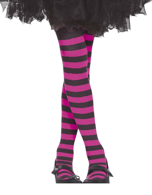 Roze Panty Gestreept Kind van Fiestas Guirca koop je bij Partywinkel