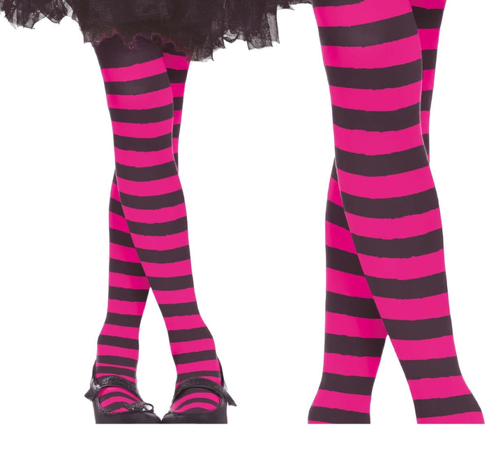 Roze Panty Gestreept Kind van Fiestas Guirca koop je bij Partywinkel