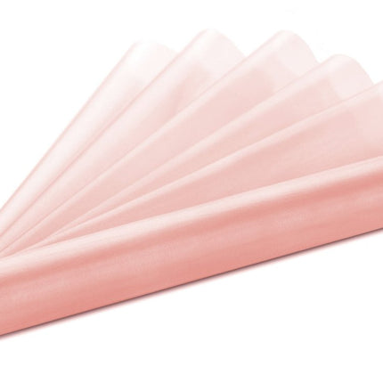 Roze Pastel Organza Stof 36cm 9m van Partydeco koop je bij Partywinkel