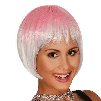Roze Pruik Kort Haar van Fiestas Guirca koop je bij Partywinkel