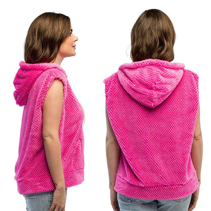 Roze Vest Neon Fluffy van Boland koop je bij Partywinkel