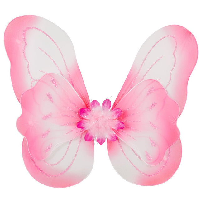Roze Vleugels Iris 44cm van Boland koop je bij Partywinkel